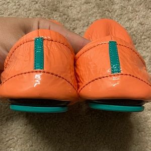 Coral Orange Tieks Flats Size 8